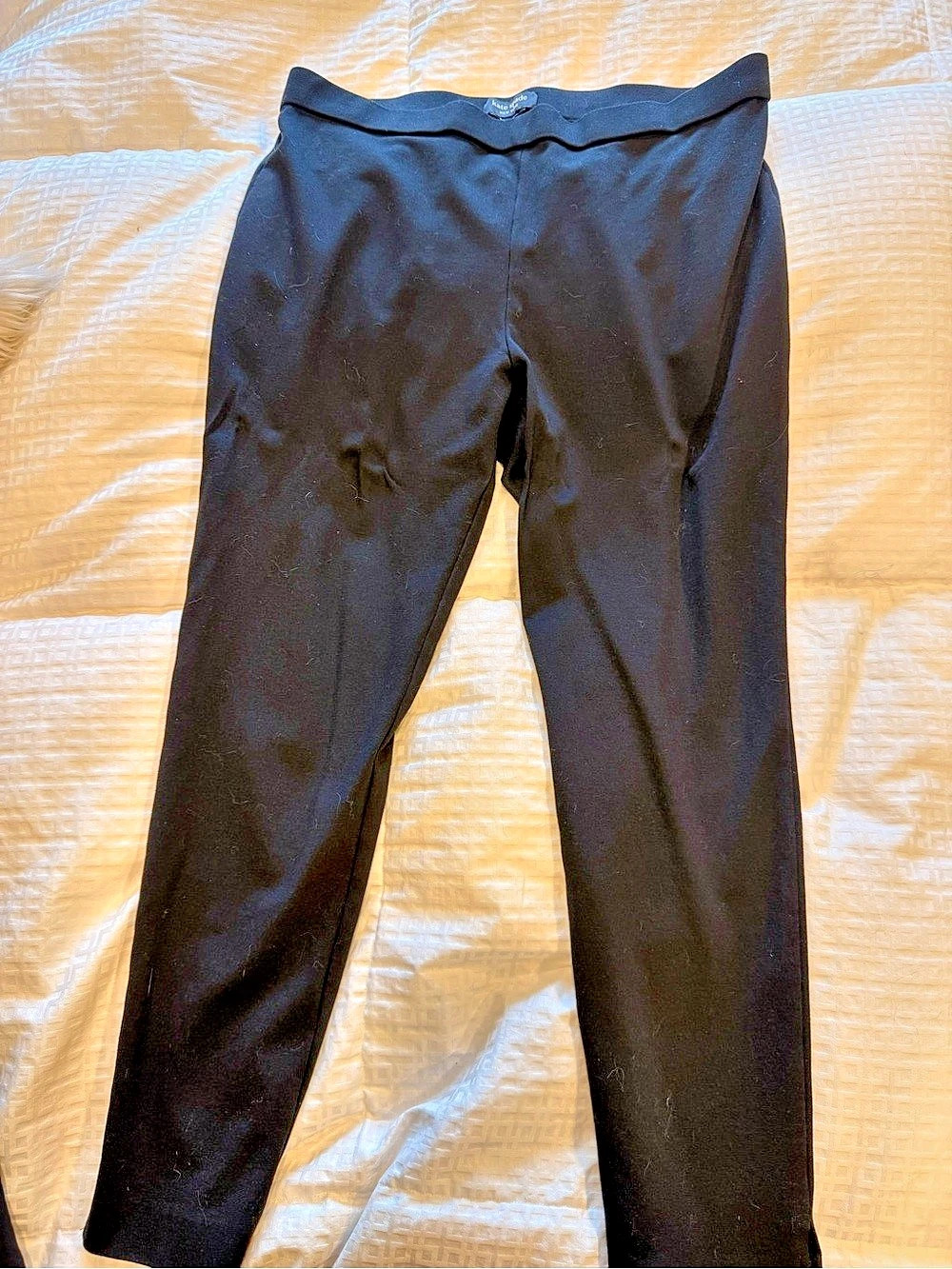 kate spade new york Bi-Stretch Pull-On Cigarette Ankle Pants Black XL